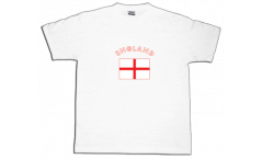 England T-Shirt, white, size M, Round-T