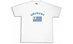 Uruguay T-Shirt, white, size S, Round-T