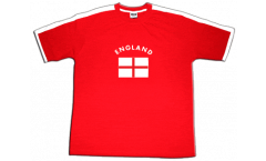 England T-Shirt, red-white, size S