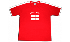 England T-Shirt, red-white, size M