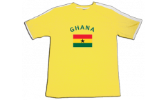 Ghana T-Shirt, yellow-white, size L