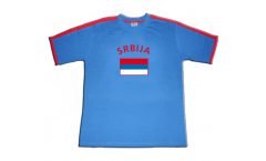Serbia T-Shirt, blue-red, size XL