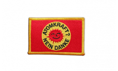 Atomkraft Nein Danke Patch, Badge, red - 3.15 x 2.35 inch