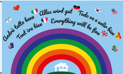 Everything will be fine - Rainbow Flag - 3 x 5 ft. / 90 x 150 cm
