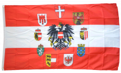 Austria with 9 crests Flag