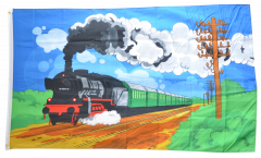 Steam Engine Train Flag