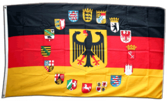 Germany with 16 crests Flag