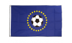 European Union EU with football Flag