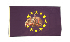 European Union EU with truck Flag