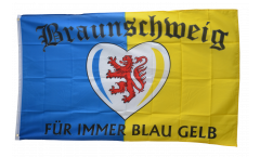 Fan Braunschweig Für immer blau gelb Flag