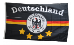 Fan Germany black 4 Stars Flag