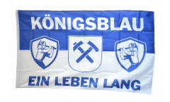 Fan Gelsenkirchen Königsblau ein Leben lang Flag