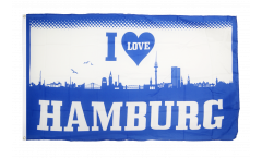 Fan I Love Hamburg Flag