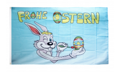 Frohe Ostern Easter Bunny Flag