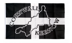 Great Britain Cornwall Kernow Silhouette Flag