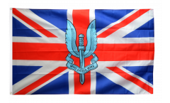 Great Britain with SAS Crest - Who dares wins Flag