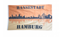 Hansestadt Hamburg Skyline Flag