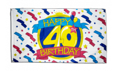 Happy Birthday 40 Flag
