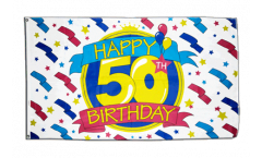 Happy Birthday 50 Flag