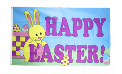 Happy Easter with Bunny Flag