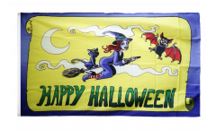 Happy Halloween yellow Flag