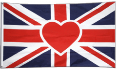 Great Britain Heart Flag Flag