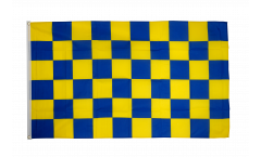 Checkered blue-yellow Flag