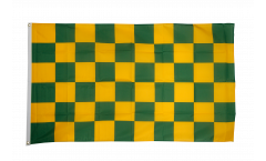 Checkered green-yellow Flag