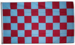 Checkered red blue Flag