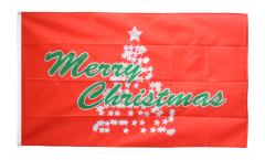 Merry Christmas Christmas tree red Flag