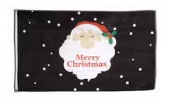 Merry Christmas Santa Claus black Flag