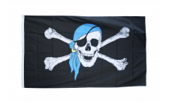 Pirate with blue bandana Flag