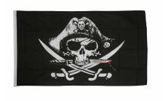 Pirate with bloody sabre Flag
