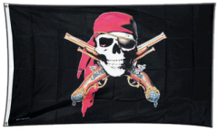 Pirate with guns Flag