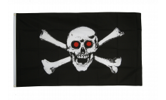 Pirate with red eyes Flag