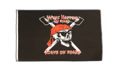 Pirate What happens on board stays on board Flag
