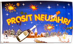 Prosit Neujahr - Cheers New Year Flag