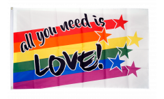 Rainbow All you need is Love Flag