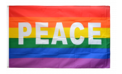 Rainbow with PEACE Flag