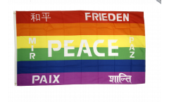 Rainbow with PEACE international Flag