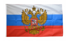 Russia with coat of arms Flag