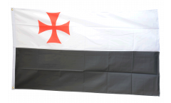 Templar Cross black-white Flag