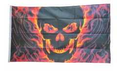 Skull with Fire Flag