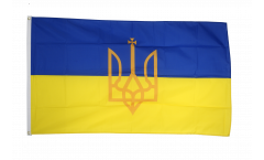 Ukraine with coat of arms Flag