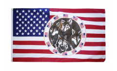USA with 4 wolfs Flag