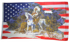USA with Indian Chief Flag