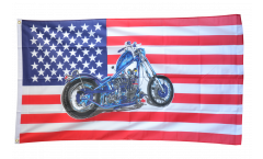 USA with motorbike without eagle Flag
