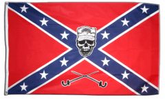 USA Southern United States with skull Flag