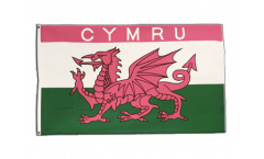 Wales CYMRU pink Flag