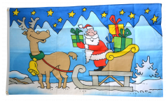 Santa Claus with sledge Flag
